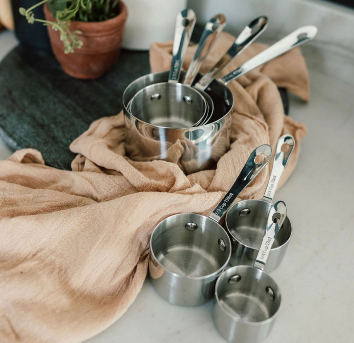 Last Confection 7pc Stainless Steel Measuring Cup Set - Includes 1