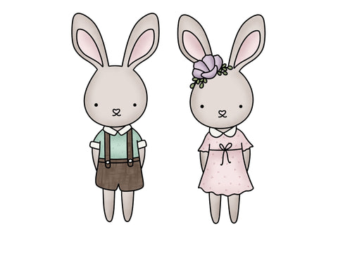 Bunny Boy and Girl Set