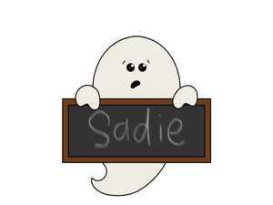 Ghost with Chalkboard