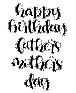 Happy Birthday / Father's / Mother's / Day - Complete Set