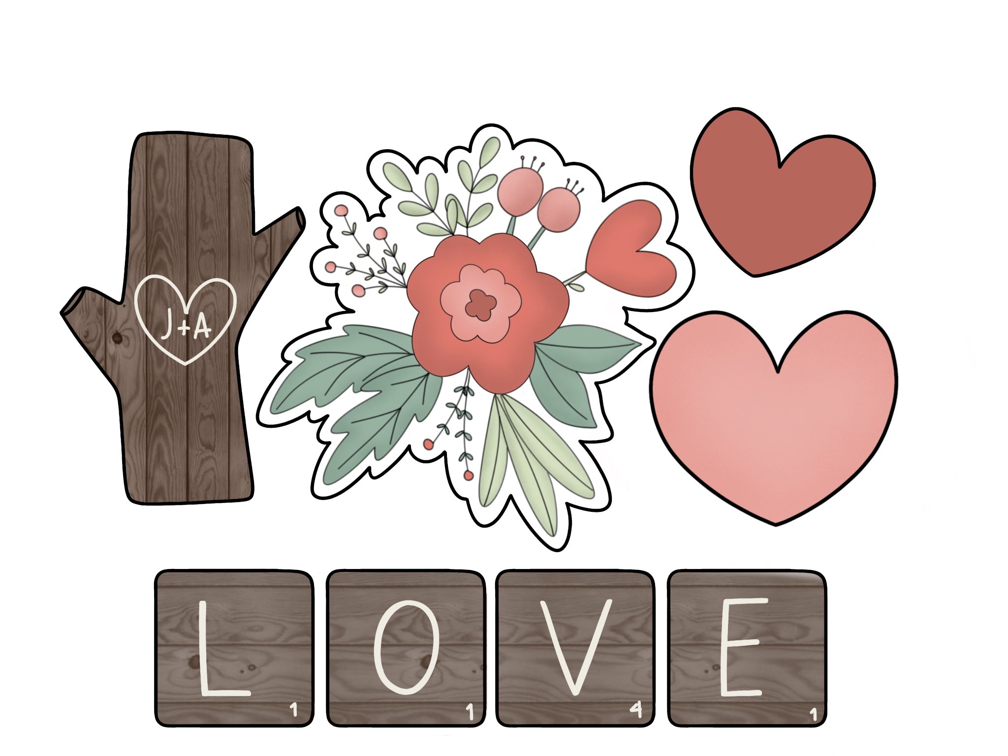 Rustic Love Set