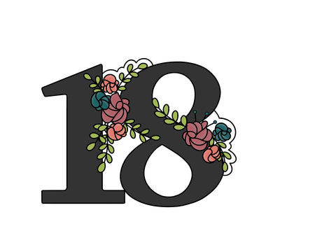 Floral Numbers 18