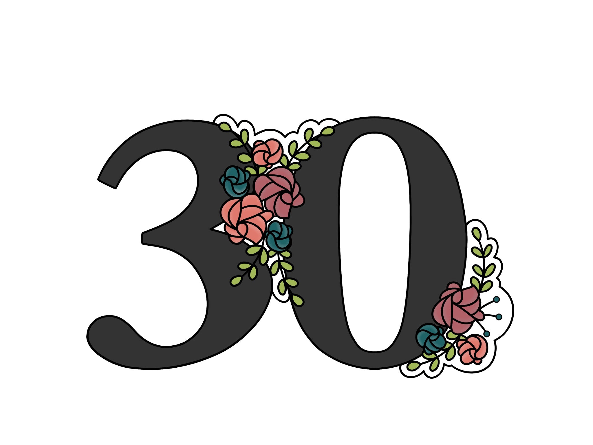 Floral Numbers 30