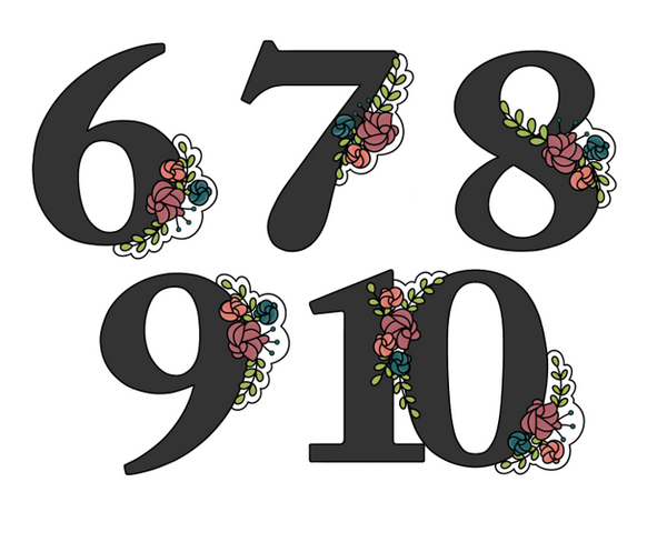 Floral Numbers 6-10