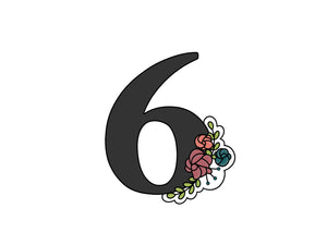 Floral Numbers 6