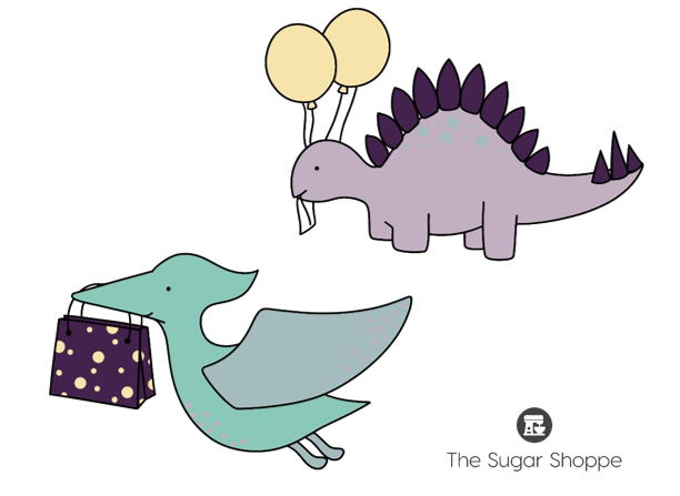 Birthday Dino's - Pterodactyl & Stegosaurus