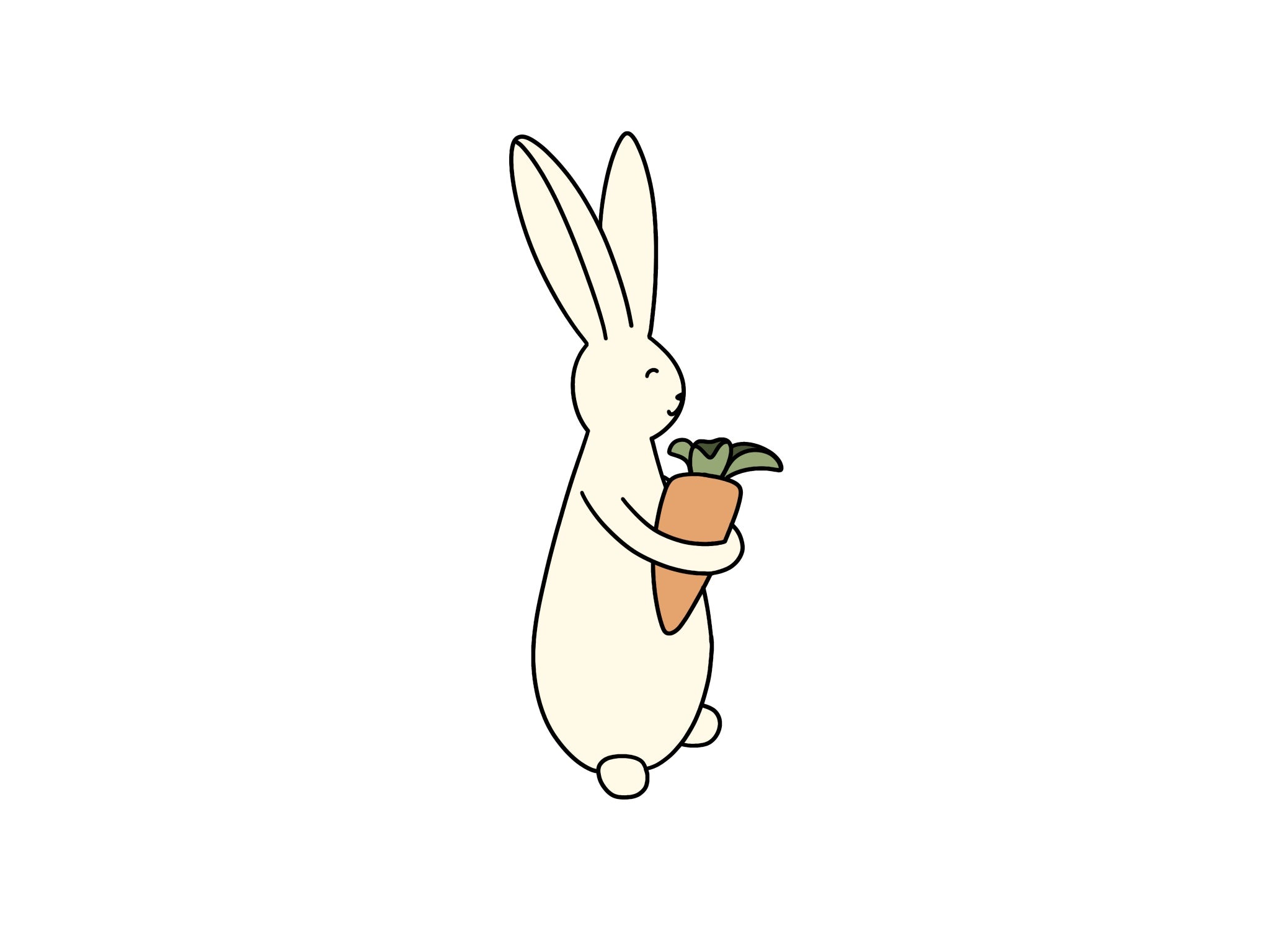 Bunny with Carrot (standing)