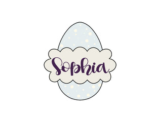 Egg with Bubbles Name Banner