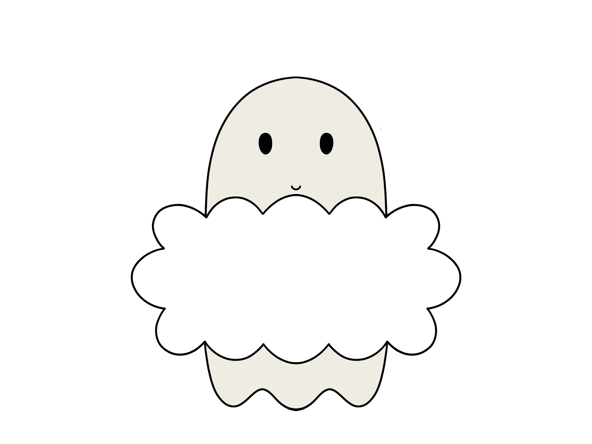 Ghost with Bubble Plaque