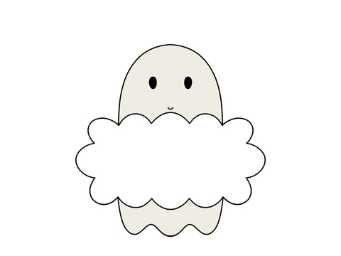 Ghost with Bubble Plaque