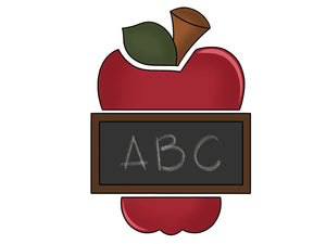 Apple PUZZLE with Chalkboard