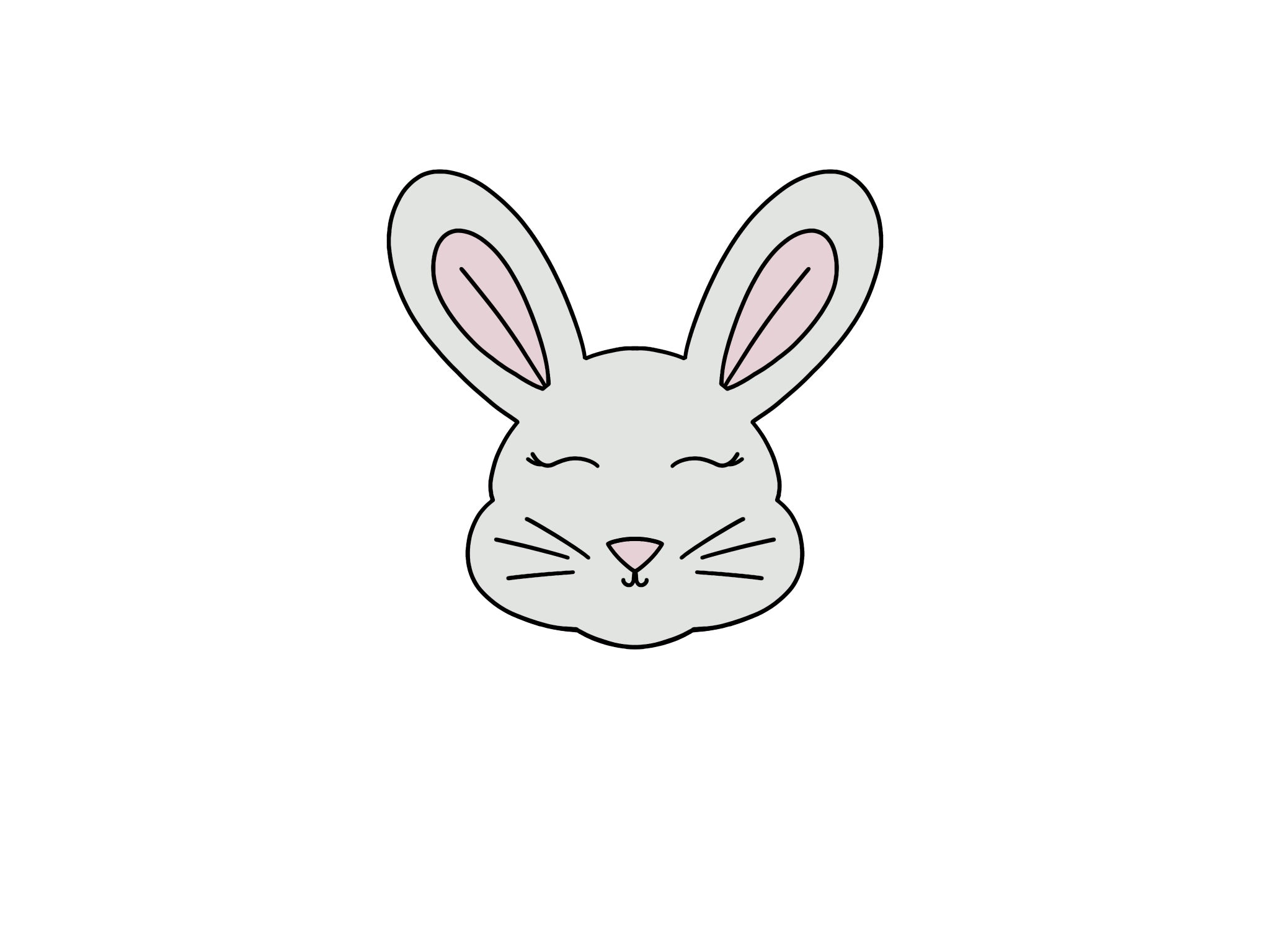 Bunny Face - Straight Ears