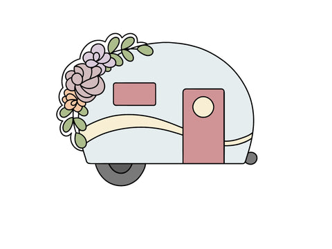 Camper / Trailer with Florals
