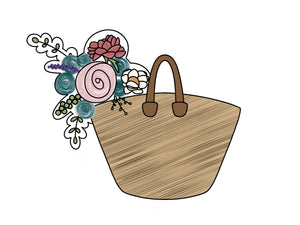 Handbag with Flowers