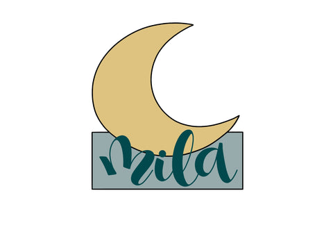 Moon with Name Plaque - Ramadan & Eid