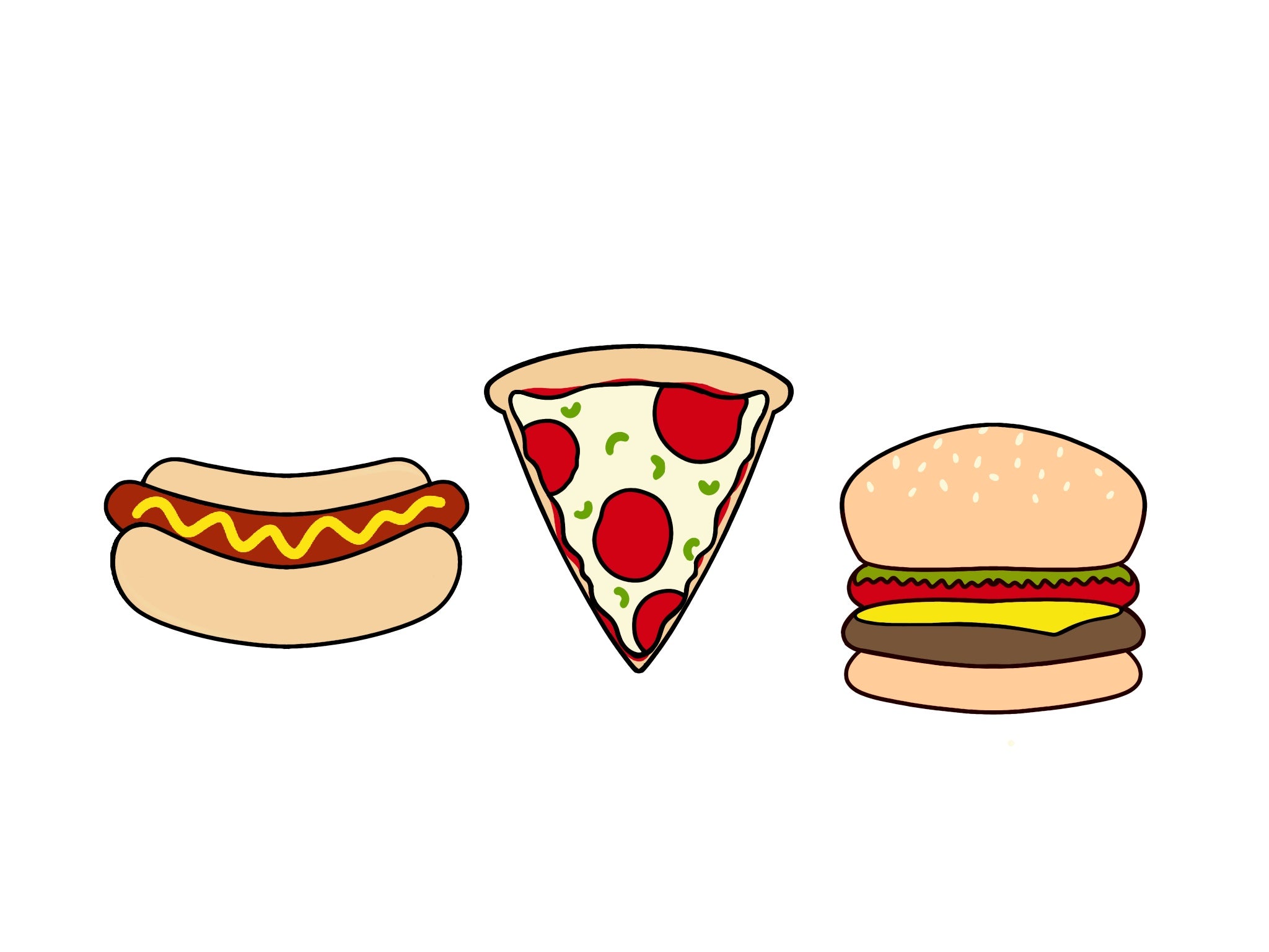 Pizza / Burger / Hot Dog Set
