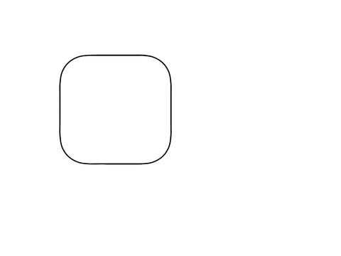 Square with Rounded Corners 2.5" wide