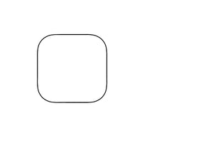Square with Rounded Corners 1.5" wide