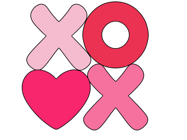 XOXO (stacked) - With Cutouts